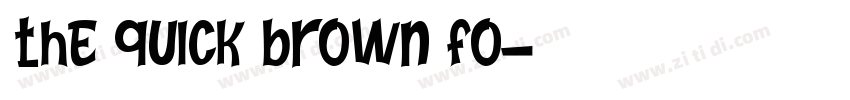 the quick brown fo字体转换